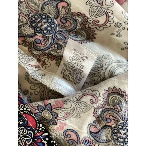 UMGEE Mix Print Boho Dress Sz S Bell 3/4 Sleeve Tunic - Picture 7 of 9